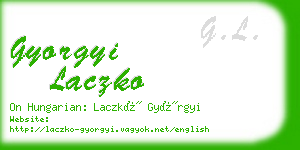 gyorgyi laczko business card